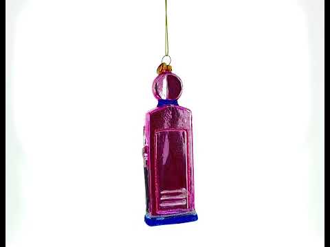 Adorno navideño de cristal con forma de surtidor de gasolina retro vintage