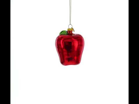 New York City Big Apple Glass Christmas Ornament