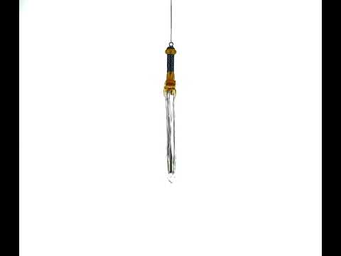 Shiny Sword Glass Christmas Ornament