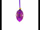 Royal Purple and Gold Glitter Scrollwork & Gem Accents Glass Egg Christmas Ornament 4 Inches