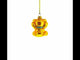 Teddy Bear with Blue Bow Glass Christmas Ornament
