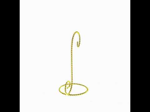 Kleiner, gedrehter Golddraht-Ornamentständer, 5,75 Zoll (Taiwan)