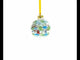 Blue and Yellow Birds on Branch Glass Ball Christmas Ornament 3.25 Inches