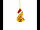 Dog Holding Stocking Glass Christmas Ornament