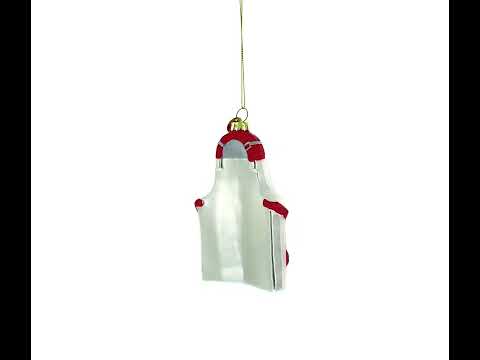 Baker’s Apron Glass Christmas Ornament