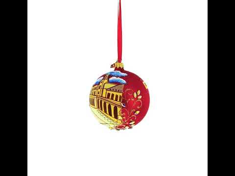 The Plaza de España (Spain Square) Sevilla, Spain Glass Ball Christmas Ornament