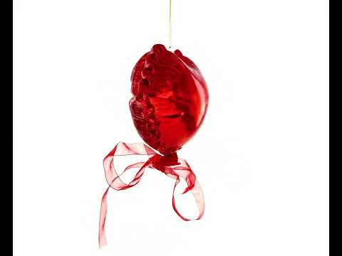 Sultry Red Lips Glass Christmas Ornament