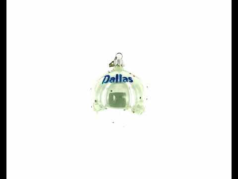 Weihnachtskugel aus Glas, Dallas, Texas, 8,25 cm (3,25 Zoll)