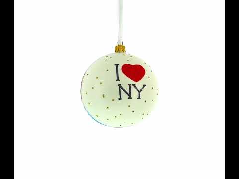 Brooklyn Bridge, New York, USA Glass Ball Christmas Ornament 4 Inches