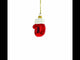 Mitten with Snowman Glass Christmas Ornament