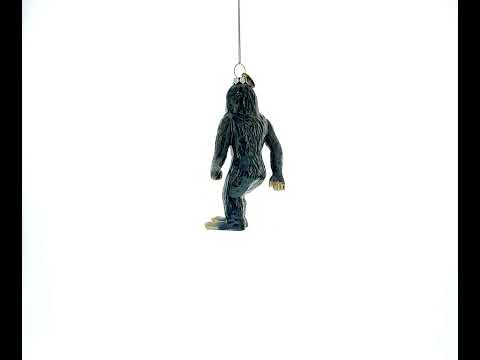 Bigfoot Glass Christmas Ornament