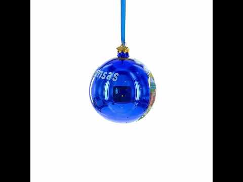 Downtown of Kansas City, Missouri Glass Ball Christmas Ornament 4 Inches