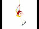 Flamingo Playing Saxophone Blown Glass Christmas Ornament