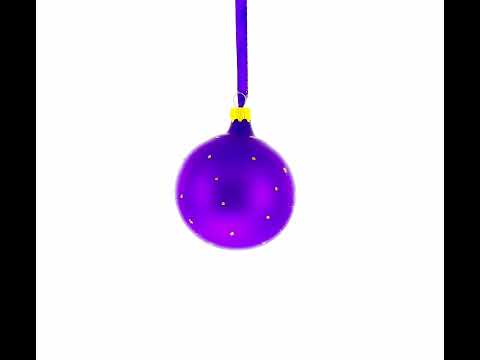 Full Moon with Black Cat and Jack-O’-Lantern Glass Ball Ornament 3.25 Inches