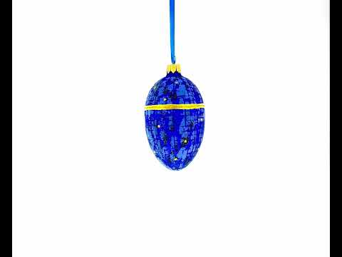 1917 Twilight Imperial Glas-Ei-Ornament, 10 cm