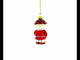 Santa in the Mushroom Hat Glass Christmas Ornament