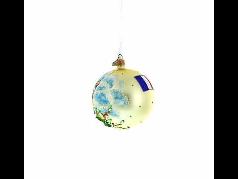 Basilica of Notre Dame of Fourviere, Lyon, France Glass Ball Christmas Ornament