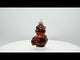 Cute Baby Bear with Red Bow Glass Christmas Ornament