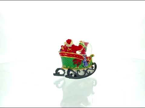 Mini globo de agua con nieve y paseo en trineo de Papá Noel