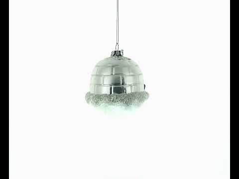 Pinguine schmücken Iglu-Glas-Weihnachtsornament