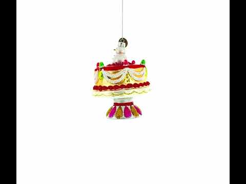 Bezaubernde Schneemann-Kuchendekoration aus Glas, Weihnachtsschmuck