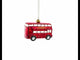 Double Decker Bus, London, UK Blown Glass Christmas Ornament