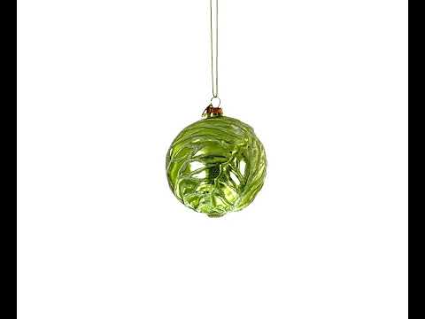 Handgefertigter grüner Kohl-Weihnachtsschmuck aus Glas