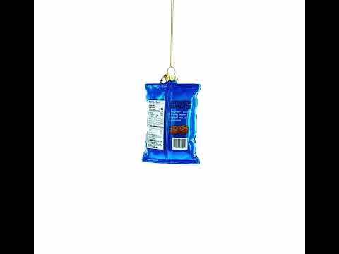Chocolate Chip Cookies Bag Blown Glass Christmas Ornament