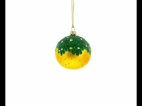 Festive Horse Celebration with Balloons Glass Ball Christmas Ornament 3.25 Inches