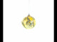 Snow Swirls on Ivory Glass Ball Christmas Ornament 3.25 Inches