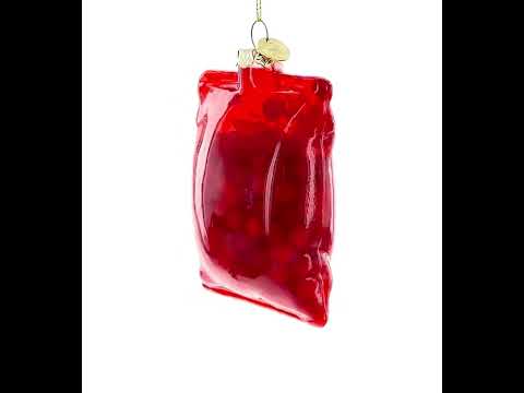 Fruity Chews Bag wth Multicolor Candy Glass Christmas Ornament