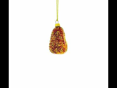 Adorable Hedgehog Glass Christmas Ornament