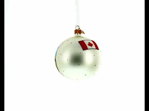 Old Quebec City, Canada Glass Ball Christmas Ornament 4 Inches