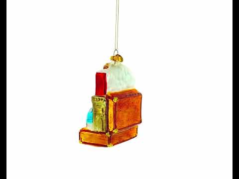 Paris Eiffel Tower Travel Keepsake Glass Christmas Ornament