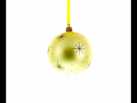 Zwei Eulen im Mondlicht, Glaskugel, Weihnachtsschmuck, 10 cm