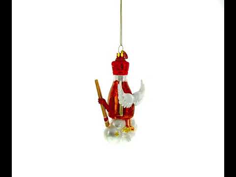 Soy Sauce with Chopsticks Glass Christmas Ornament