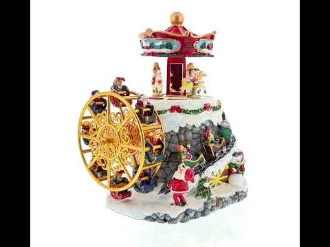 Musical Christmas Figurine with Rotating Motion