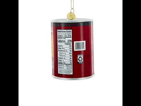 Chili Soup Can Glass Christmas Ornament
