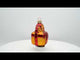 Orange Gift Box with Bow Glass Christmas Ornament