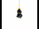 Penguin with Red Bow Glass Christmas Ornament