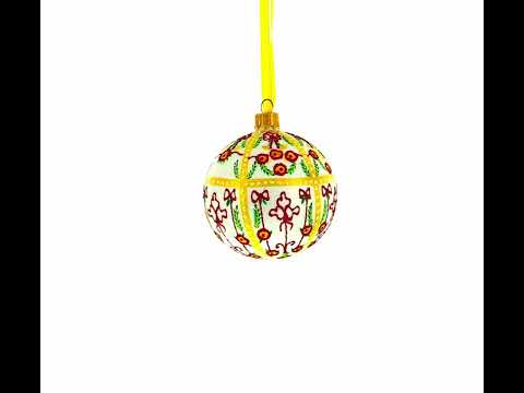 1901 Gatchina Palace Royal Glass Ball Christmas Ornament 3.25 Inches