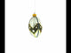 Mother Of Pearl on Gold Filigree Glass Ball Christmas Ornament 4 Inches