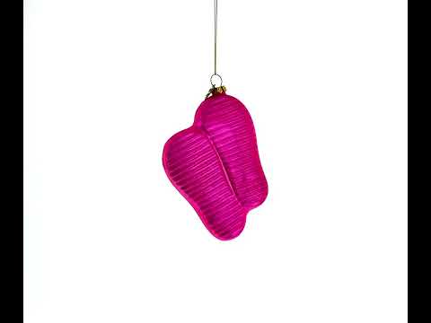 Pink Flip Flops Slippers Glass Christmas Ornament
