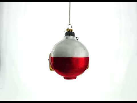 Bezaubernder Weihnachtsbaumschmuck aus Glas mit der Aufschrift „Angeln im Blut“.