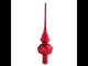 Candelabro de joyas rojas tridimensionales sobre adorno para árbol de Navidad de vidrio soplado rojo de 11 pulgadas