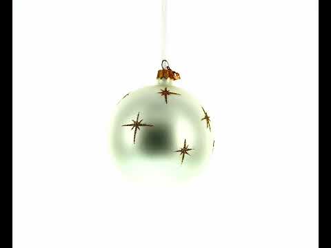 Our First Christmas Love Birds Glass Ball Christmas Ornament 4 Inches