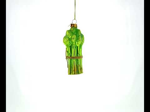 Fresh Asparagus Glass Christmas Ornament
