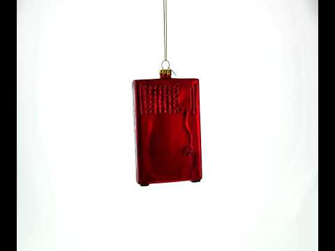Soda Vending Machine Glass Christmas Ornament