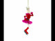 Frosty the Ice Skating Bunny Blown Glass Christmas Ornament