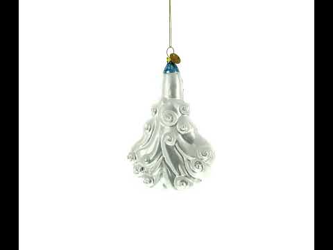 Space Shuttle Take-off Glass Christmas Ornament